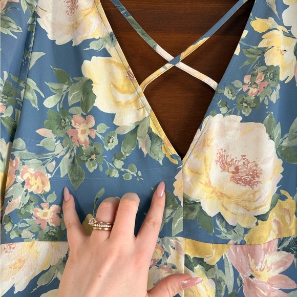 NWT Socialite Puff Sleeve Bias Midi Dress - Picture 7 of 7